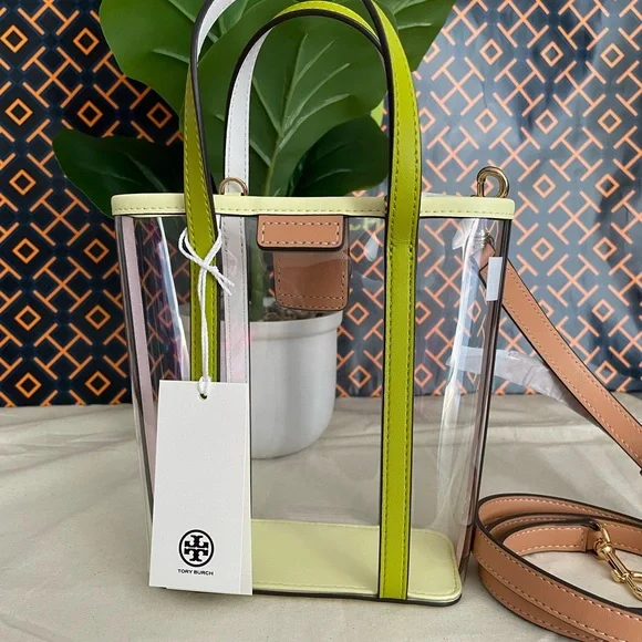 NWT tory burch Blake clear mini shopper leather crossboy shoulder bag - Picture 5 of 14